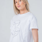 Motherhood Line Art Organic Cotton Nursing Tee