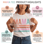 Minimalist Mama Graphic T-Shirt 100% Cotton Women's Casual Mom Life Top