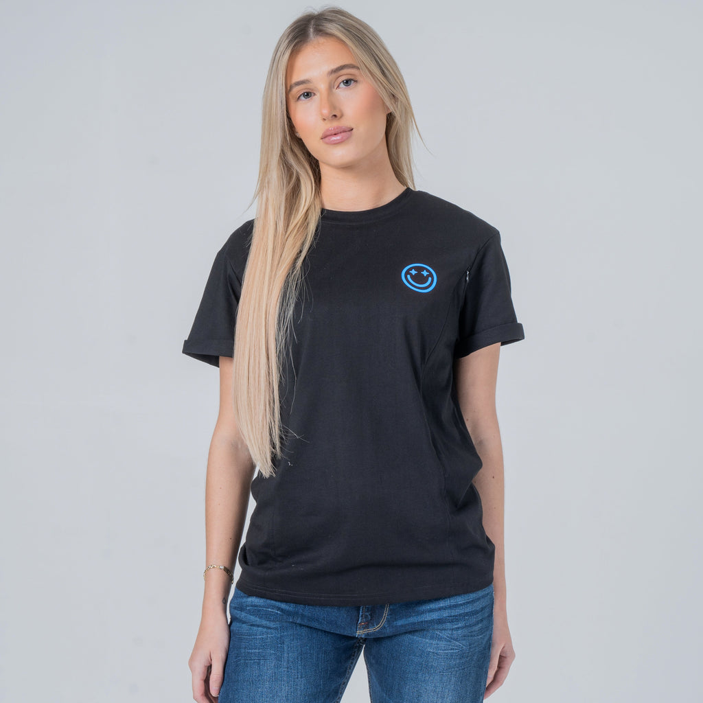 Mom Era Organic Cotton Nursing Tee - Blue