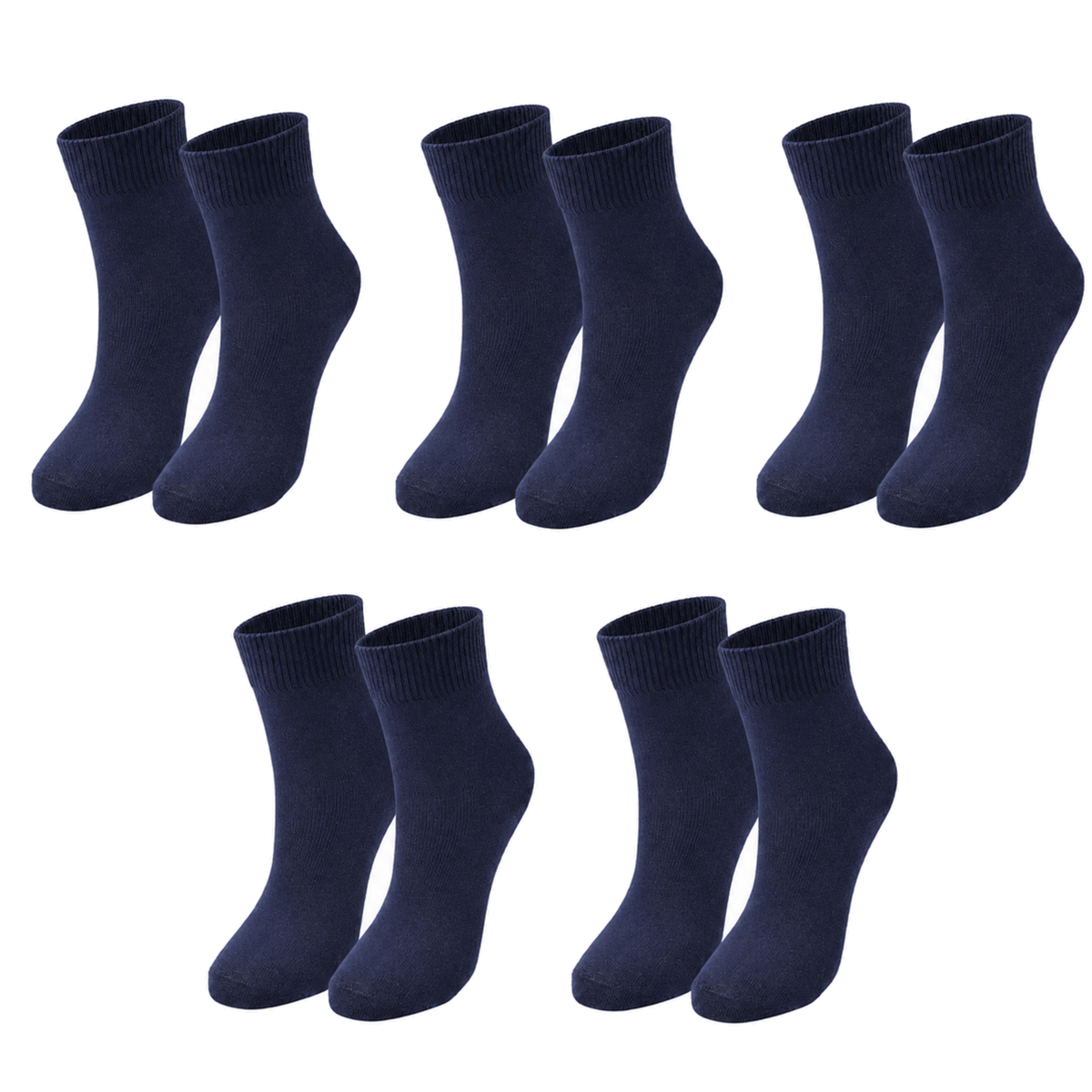 tittimitti® Kids' 98% Organic Cotton Crew Socks 5-Pack – Soft Breathable School Socks