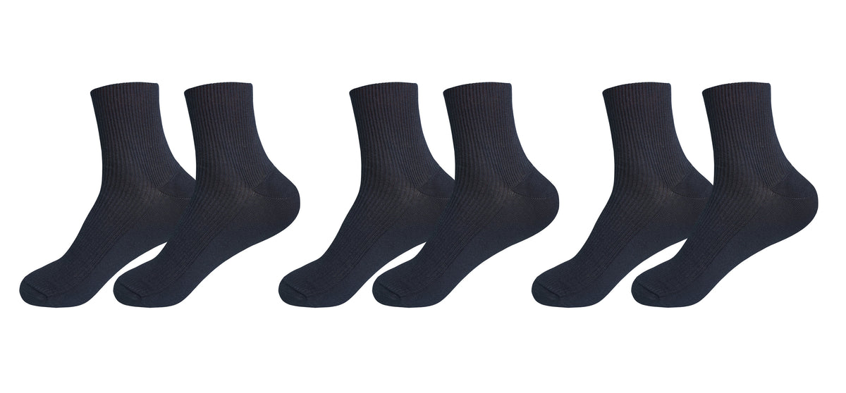 tittimitti® Men’s 100% Organic Combed Cotton Socks 3-Pack – Soft Breathable Socks Made in Italy