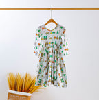 Moo-y Christmas Organic Cotton Christmas Dress for Kids