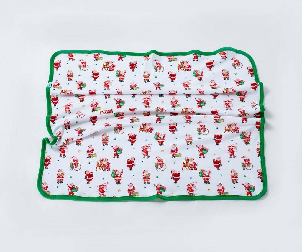 Santa Claus is Coming to Town Organic Cotton Christmas Baby Blanket