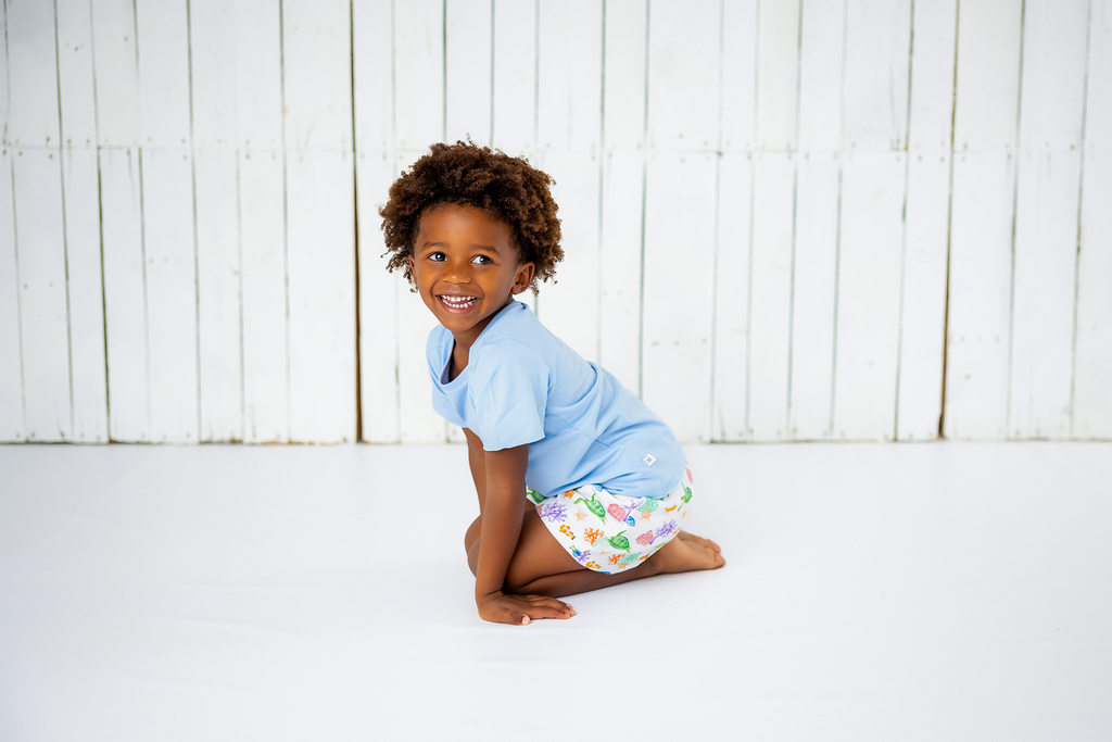 Just Keep Swimming Organic Muslin Shorts