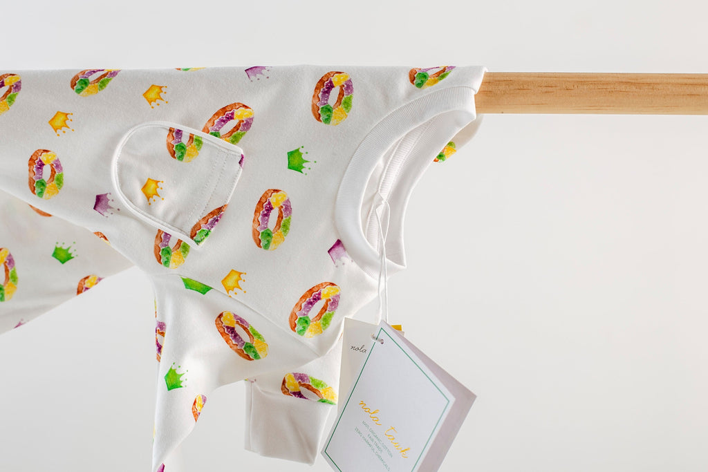 King Cake Organic Cotton Kids Mardi Gras Pajamas