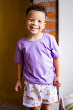 MVC: Purple Tigers Organic Muslin Shorts