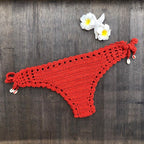 Handmade Vintage Crochet Bikinis Knitted Cotton Swimwear