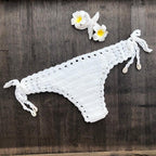 Handmade Vintage Crochet Bikinis Knitted Cotton Swimwear