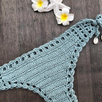 Handmade Vintage Crochet Bikinis Knitted Cotton Swimwear