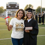 Proud Mom 2026 Graduate T-Shirt 100% Cotton Casual Top