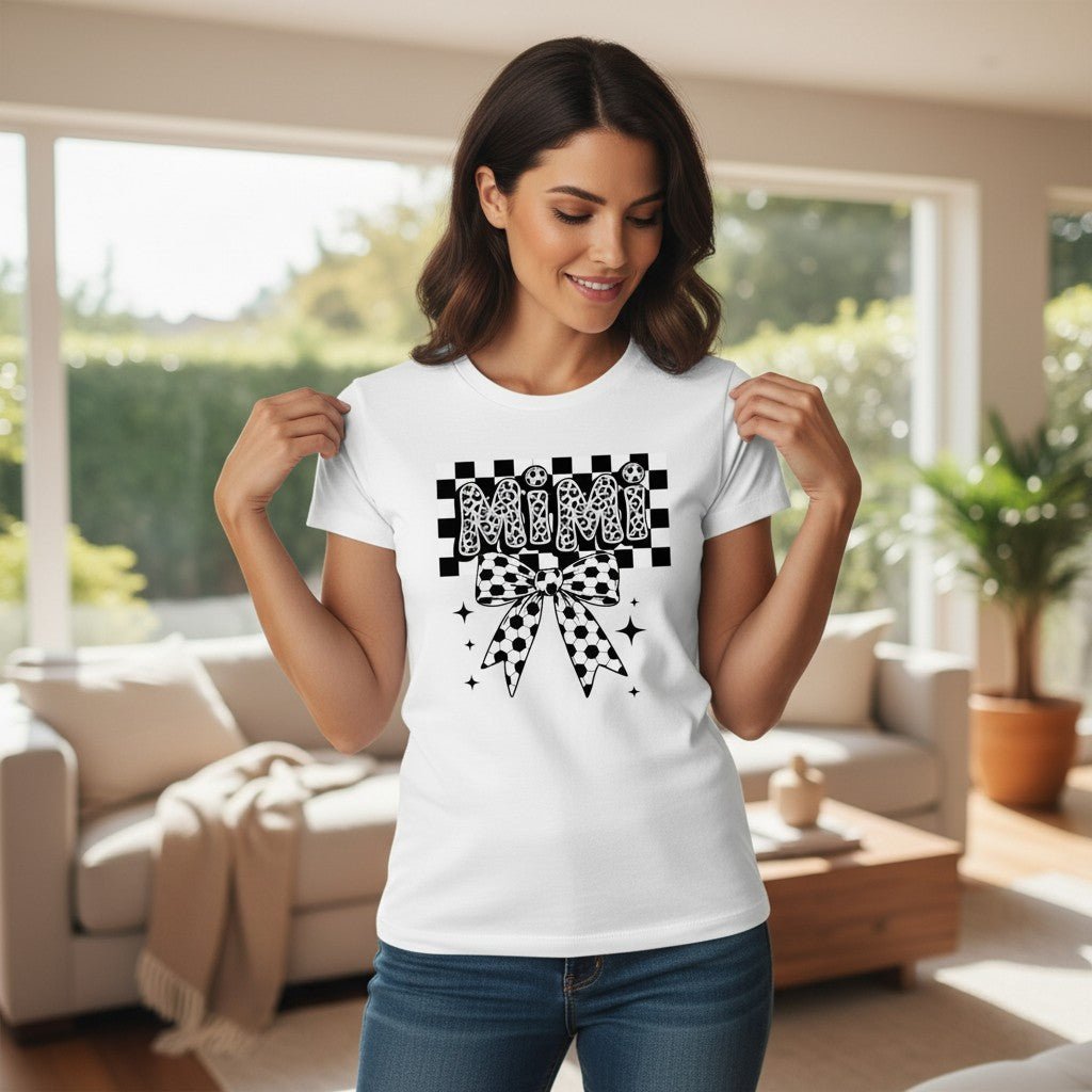 Soccer Mimi T-Shirt 100% Cotton Grandmother Mothers Day Gift