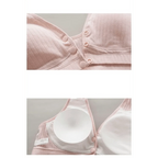 Soft And Comfortable Cotton Nursing Bra Breathable Breastfeeding Bras for Women Maternity Bra Plus Big Size Easy Feeding Bra Wire Free