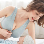 Soft And Comfortable Cotton Nursing Bra Breathable Breastfeeding Bras for Women Maternity Bra Plus Big Size Easy Feeding Bra Wire Free