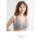 Soft And Comfortable Cotton Nursing Bra Breathable Breastfeeding Bras for Women Maternity Bra Plus Big Size Easy Feeding Bra Wire Free
