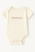 Bestie Clay Organic Cotton Baby Bodysuit Short Sleeve