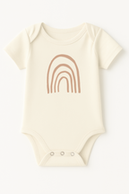 Rainbow Clay Organic Cotton Short Sleeve Baby Bodysuit
