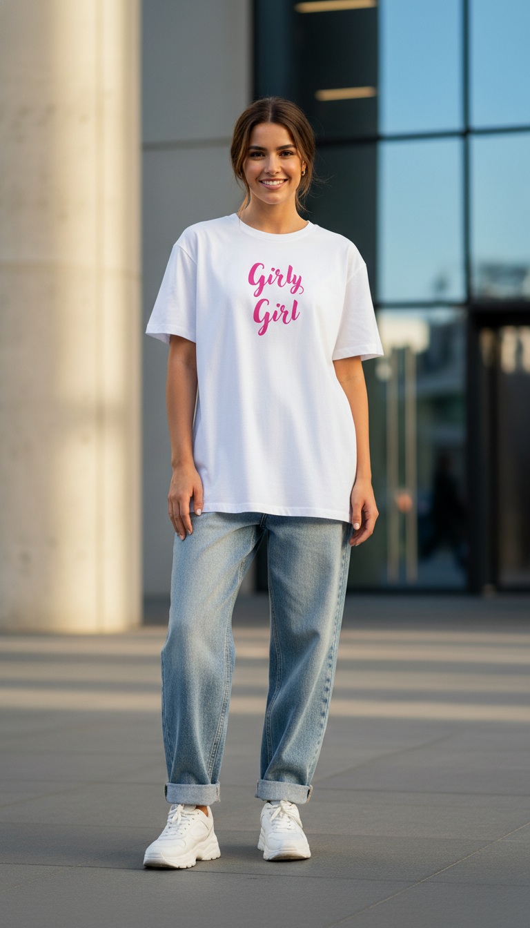 Playful Girly Girl Women's Cotton T-Shirt