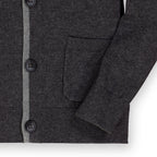 Organic Tipped Cardigan with Elbow Patches - Baby
