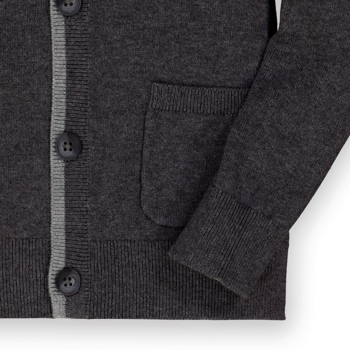 Organic Tipped Cardigan with Elbow Patches - Baby