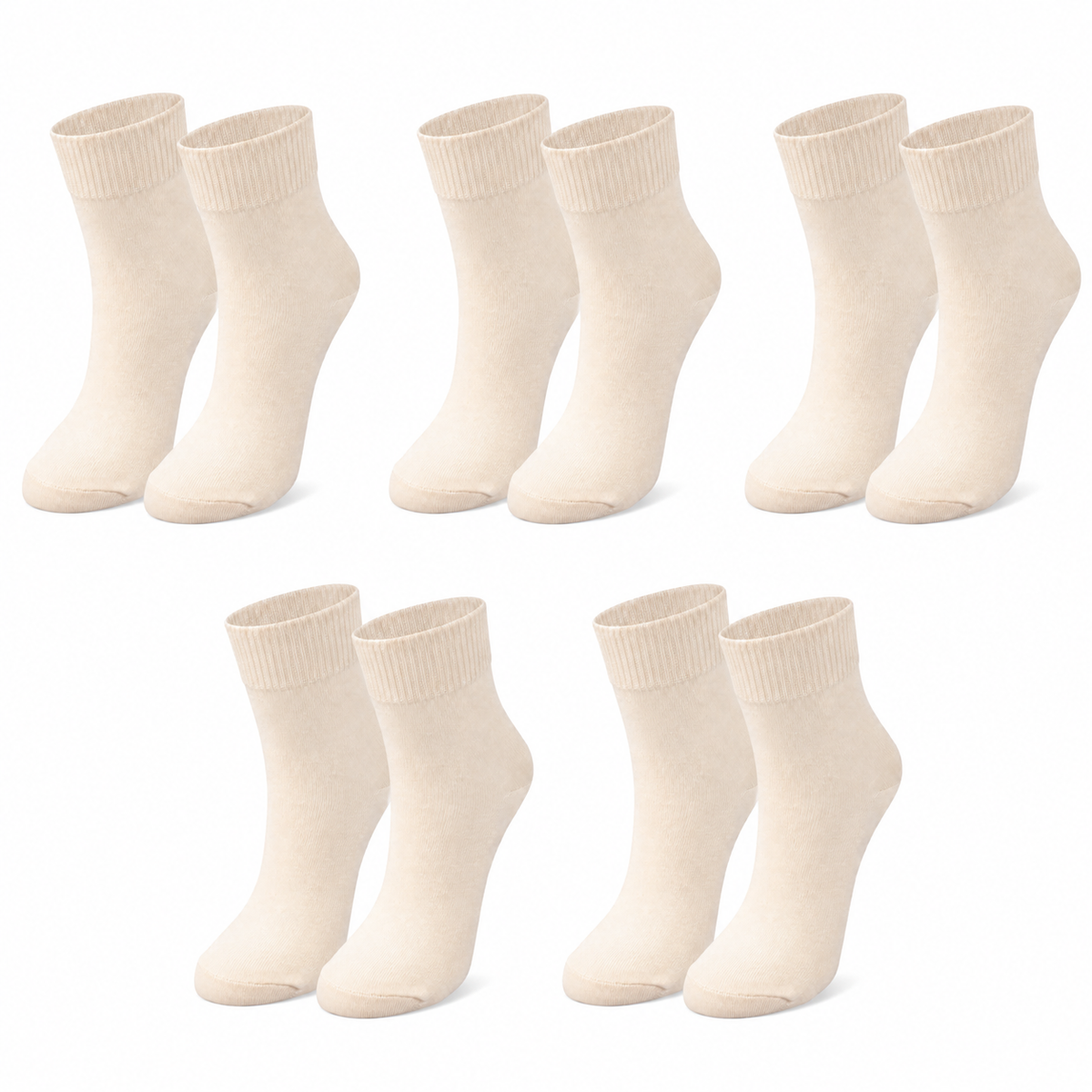tittimitti® Kids' 98% Organic Cotton Crew Socks 5-Pack – Soft Breathable School Socks