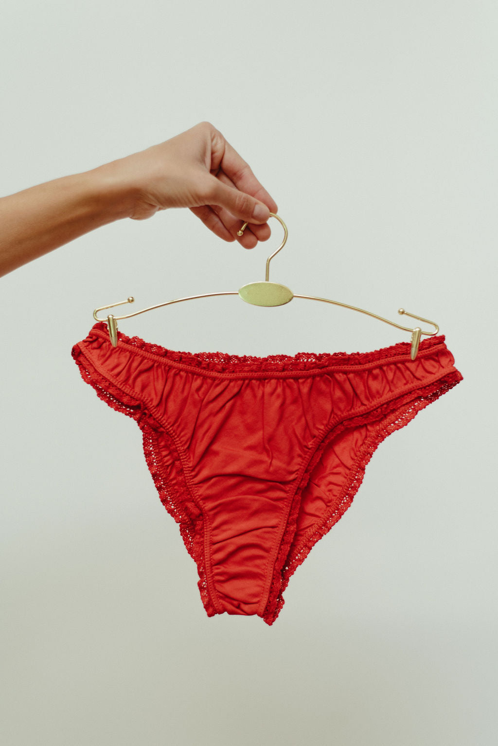The red frilly panties - 100% organic pima cotton