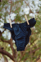 The sailor blue frilly panties - 100% organic pima cotton