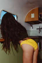 The yellow lemon frilly panties - 100% organic pima cotton