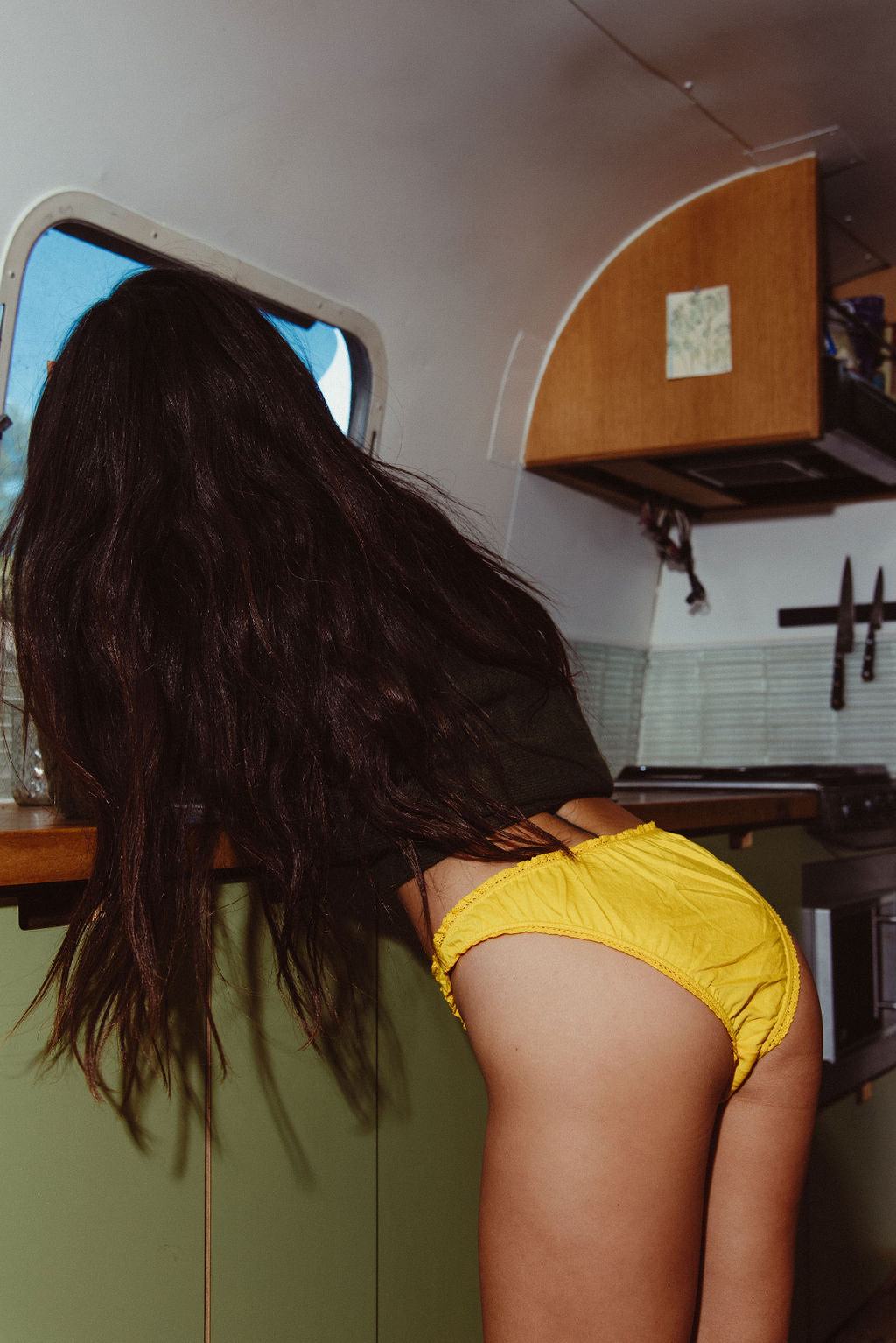 The yellow lemon frilly panties - 100% organic pima cotton