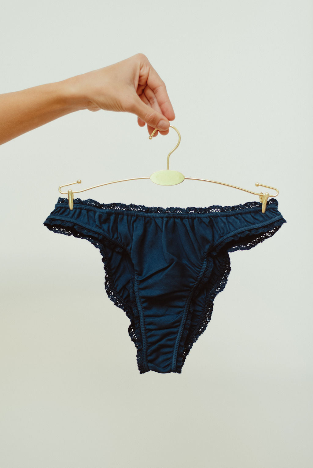 The sailor blue frilly panties - 100% organic pima cotton