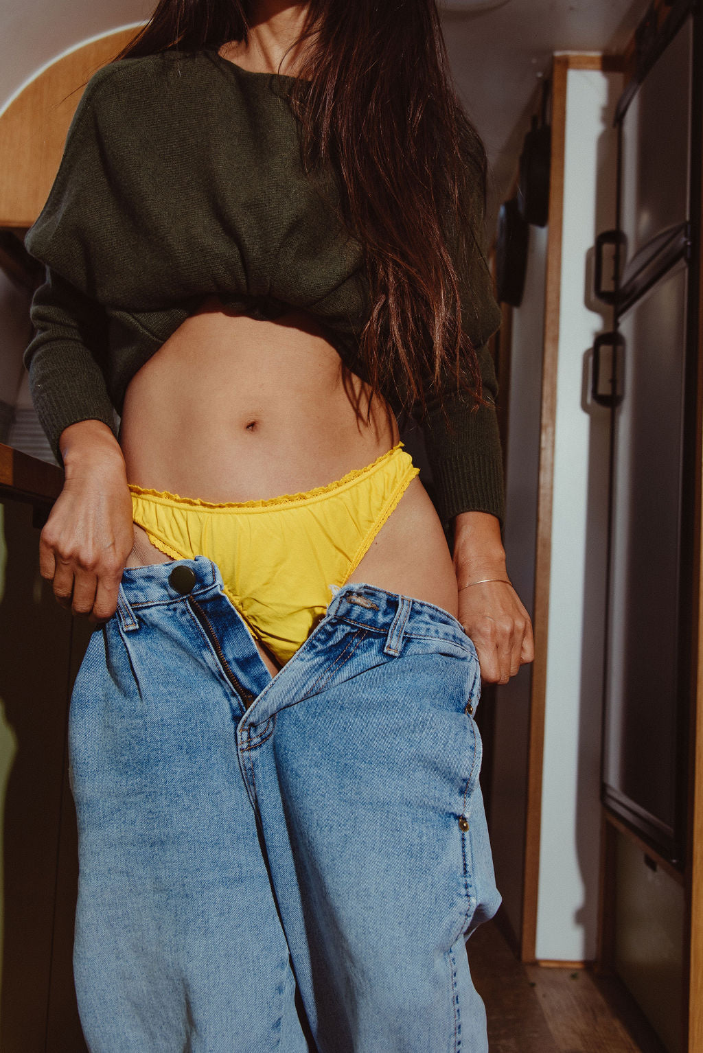 The yellow lemon frilly panties - 100% organic pima cotton