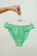The neptune green frilly panties - 100% organic pima cotton