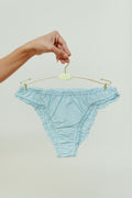 The pastel blue frilly panties - 100% organic pima cotton