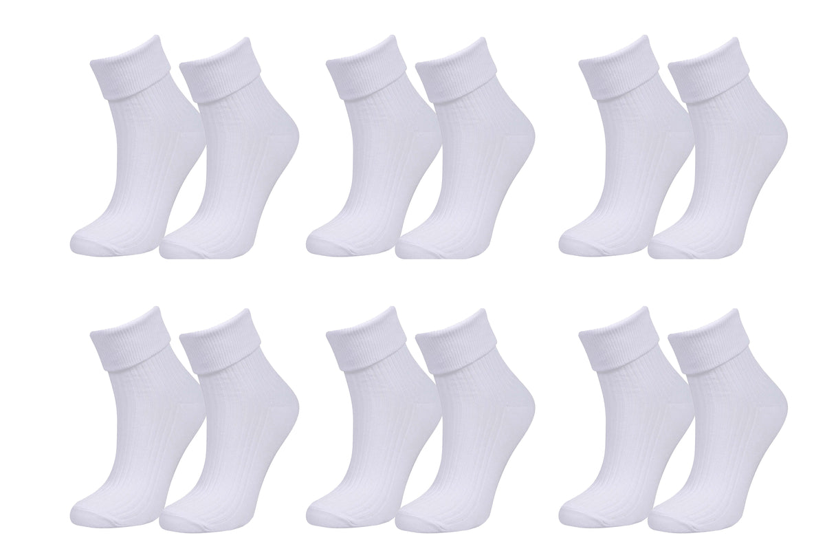 tittimitti® Women's 98% Organic Cotton Crew Socks 6-Pack – Soft & Breathable Everyday Socks