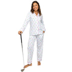 Women's Golf Long PJ Set - Organic Cotton Poplin